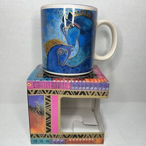 Laurel Burch 2007 Horse Foal  Mares Teal Blue Gold Coffee  Mug 14oz